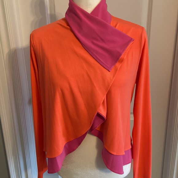 Gorgeous Coral and Pink Nygard Double Layer Waterfall Jacket. Size XS-Small. - Picture 7 of 11